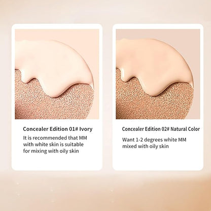 BLUE LOVE Cushion BB Cream Foundation - Lightweight, Waterproof, and Long-Lasting Tinted Makeup, Full Coverage CC Cream for Face & Mature Skin, Hydrating Liquid Foundation Concealer (02 Natural)