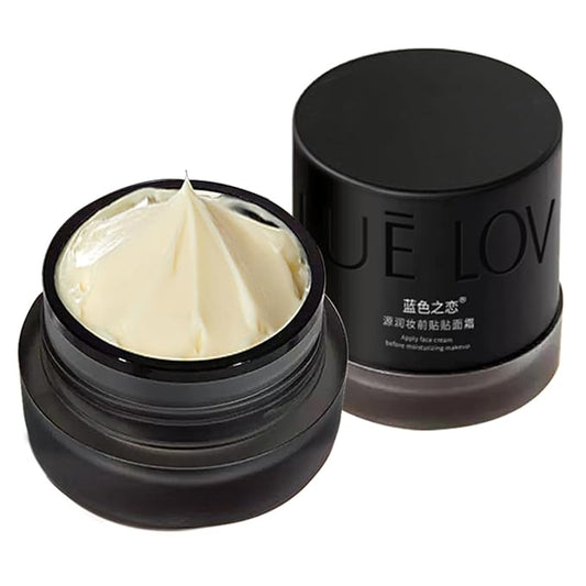 BLUE LOVE Hydrating Moisturizer & Primer - Face Cream for Smooth & Radiant Skin - Makeup Prep & Daily Hydration - Lightweight, Non-Greasy Formula - For All Skin Types
