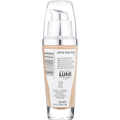 L’Oréal Paris True Match Lumi Healthy Luminous Makeup, C5 Classic Beige, 1 fl; oz. (Pack of 2)