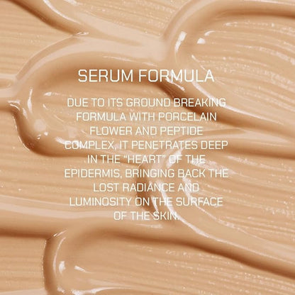 Radiant Professional Wonderlight Serum Liquid Foundation for Makeup Kit - Alternative to Bronzer Powder - Color Corrector & Under Eye Concealer - Matte Eyeshadow Base - 1.01 oz - Porcelain Beige (01)