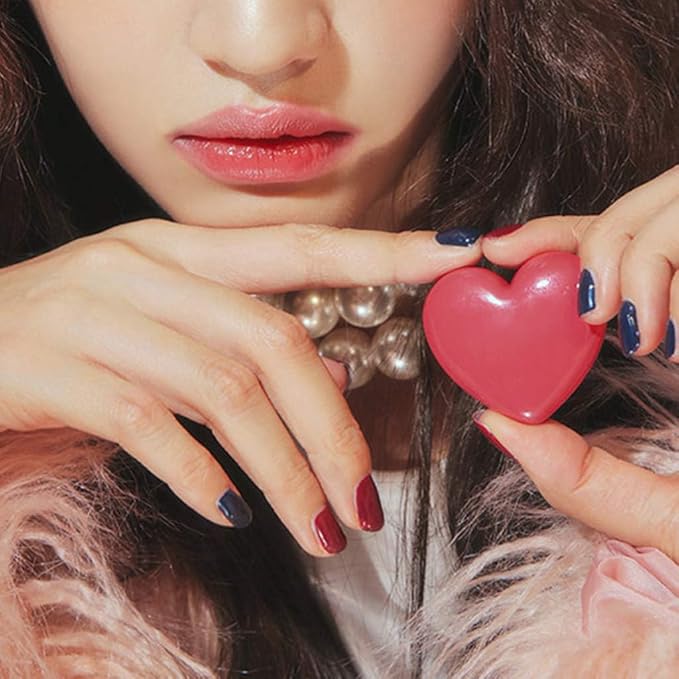 1Pc Pink Heart-Shaped Eyeshadow Makeup Box With Lip Stick Powder Containers Cases Dispenser - Travel Size