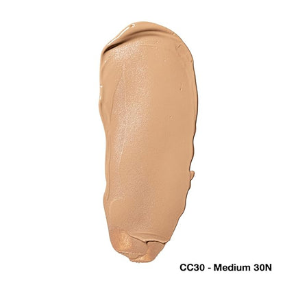 Palladio Full-Coverage Color Correction CC Cream, Oil-Free with Peptides & Vitamin C, Best for Correcting Redness and Uneven Skin Tone, Buildable Foundation Coverage (Med 30N)