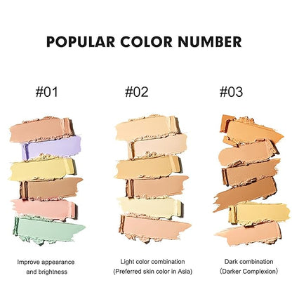 Professional Makeup Cream Contour Palette, Joyeee 18 Colours Concearler Full Coverage & Makeup Brush Set Contour Concearler Palette Contouring Face Make Up Gift for Women Girls
