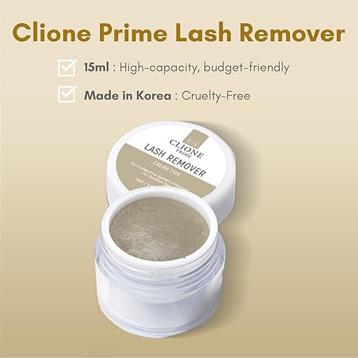 Eyelash Extension Remover Cream - 15gm, No Eyelids Burning/Irritation, Formaldehyde-Free, Unscented