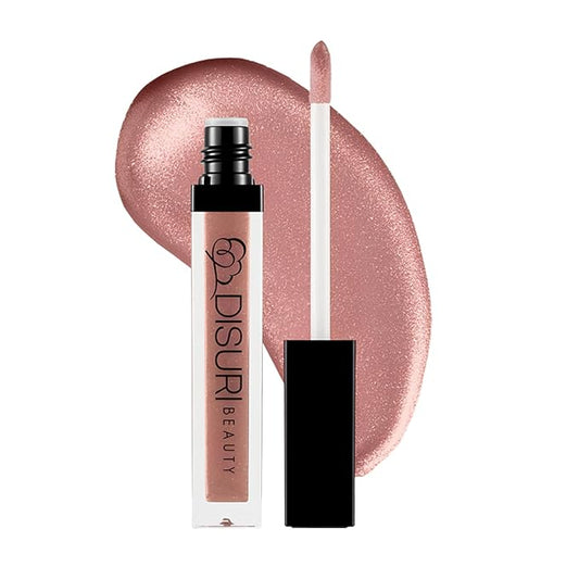 Shimmer Lip Gloss - Non-Sticky Girls Gloss - Long Lasting High Shine - 0.7 FL Oz Gloss for Girls & Women - Cruelty Free - (Never Send Nudes: S65)