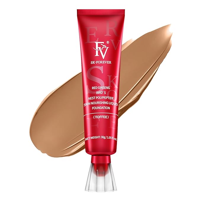 FV Waterproof Foundation, Medium Coverage, Oil-free & Long Lasting, Lightweight, Matte Foundation for Oily/Normal Skin, Transfer Proof Liquid Foundation Makeup, 30g, Toffee