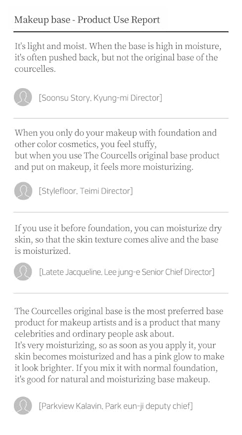 [K-Beauty] Courcelles Makeup Base Original 30ml