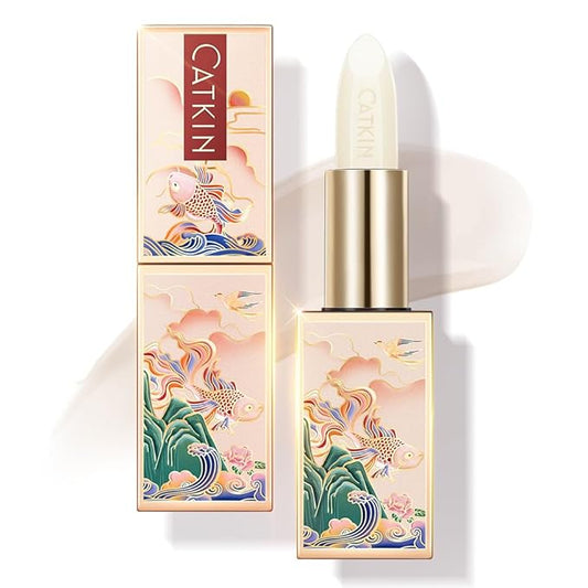 CATKIN Lip Balm Ultra Hydrating Colorless Lip Moistrurizer Chapstick with Vitamin E Nourishing For Cracked & Dry Lips Day & Night Lip Care Transparent 0.12 oz C02 Spearmint