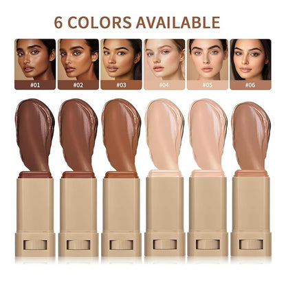 Foundation Stick Beauty Balm Serum Boosted Skin Tint,Skin Tint Foundation,Solid Tinted Moisturizing Serum Balm,Long-Lasting Moisturizing Flawless Face Makeup for Women (#02,18 g)
