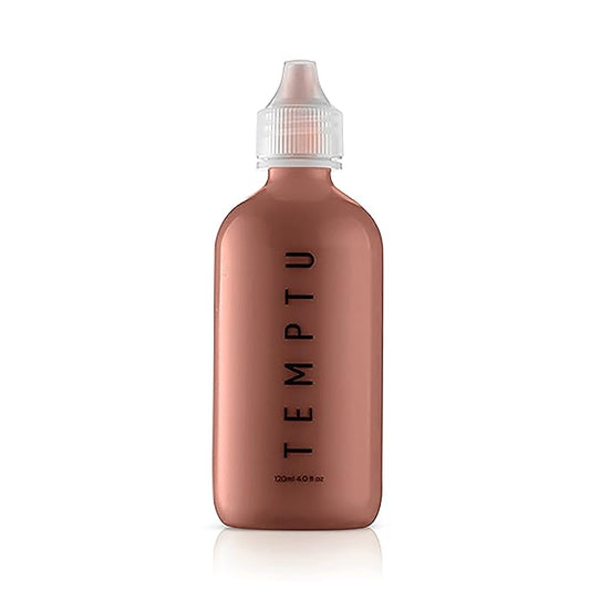 TEMPTU S/B Silicone-Based Airbrush Foundation: Professional Long-Wear Liquid Makeup, Sheer To Full Coverage For A Hydrated, Healthy-Looking Glow & Luminous, Dewy Finish On All Skin Types, 011 Dark Cocoa, 4 Fl Oz