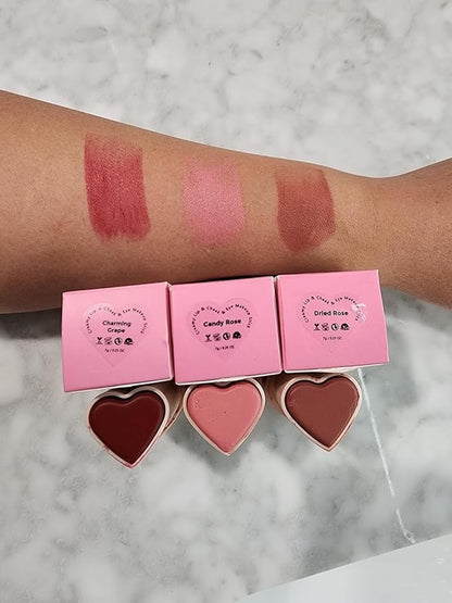 3-in-1 Multifunction Blush Stick - Blush, Lip Tint, Eye Shadow - Creamy, Long-Lasting, Easy Application for a Flawless Look | Charming Grape