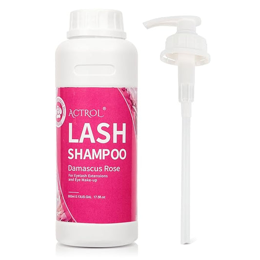 Lash Extension Cleanser Rose 500ml Eyelash Shampoo Lash Cleanser Foam with Salon and Home Care