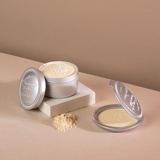 T. Leclerc Compact Pressed Powder - Super-Blendable Face Makeup Longwear Portable Matte Finish Radiant Natural Medium to Full Coverage Airbrushing Mineral Base For Pores & Imperfections (Sable)