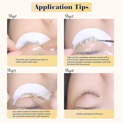 Eyelash Extension Remover 15g - 1Min Fast Dissolve No Damage to Natural Lash - Professional Adhesive Remover Supplies (Original)
