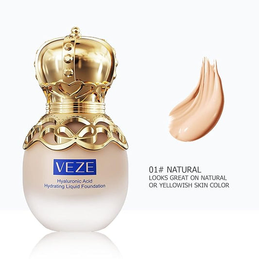 VENZEN Hyaluronic Acid Hydrating Liquid Natural Foundation Makeup Cover Concealer Coverage Moisturizing Skin 30g / 1.01.fl.oz