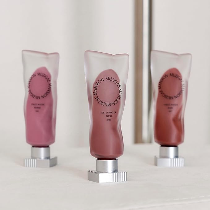 Objet Water Lip Stain Matte Lipstick – (Watery to Blurry Tint), Long-Lasting, Hydrating, Waterproof Wear – K-Beauty Liquid Lipstick for Women, Bold Red Tinted Gloss (008 PITCH)