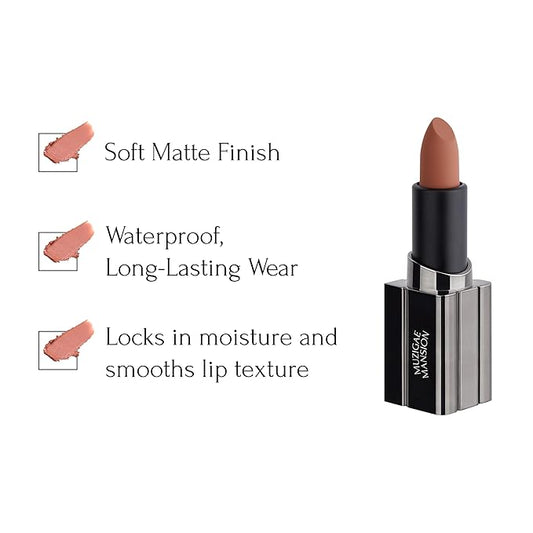 MUZIGAE MANISON City Chic Trio - 03 Nuddy | Objet water 01 Signature & 02 Spicy & Moodwear Blur 03 Nuddy | K-Beauty Lip Stain Matte Lipstick