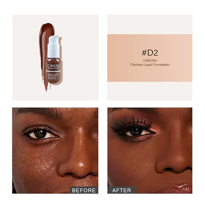 CANUSA Flawless Liquid Foundation (D2 Chocolate Brown)