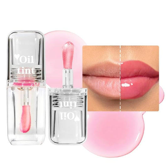 Magic Color Changing Lip Oil - Transparent, Moisturizing & Hydrating, Reduces Lip Lines