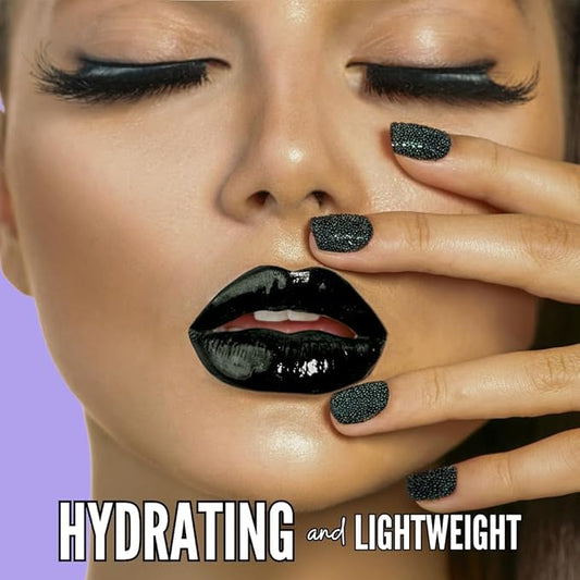 Mynena Black High Shine Stay Glossy Lip Gloss | Non-Sticky Lightweight Hydrating Formula | Vegan Cruelty-Free Paraben-Free | Lipstick Topper & Moisturizing Gloss | Blake