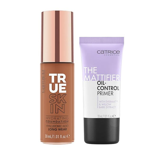 Catrice | True Skin Foundation 90 & The Mattifier Oil-Control Primer | Full Coverage Makeup | Vegan & Cruelty Free