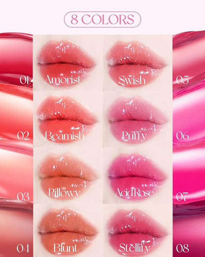 HOLIKA HOLIKA Heart Crush Bare Glaze Tint - K-Beauty Girlish & Juicy Color Lip Tint with Moisture Essence, Long-Lasting Moisture & High Shine, 0.1 fl.oz. (04 BLUNT)