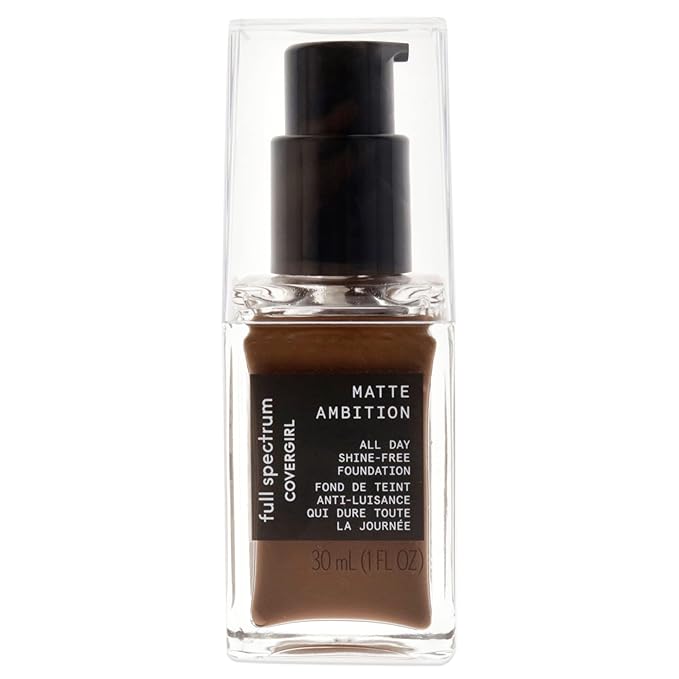 COVERGIRL Matte Ambition, All Day Foundation, Deep Cool 3, 1.01 Ounce