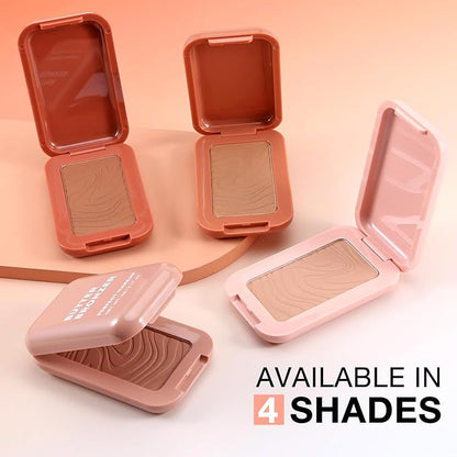 Boobeen Soft Matte Bronzer, Contour Palette for Face, Bronzing & Blush Powder for Contouring, Long-lasting Buildable Bronzed Shimmer