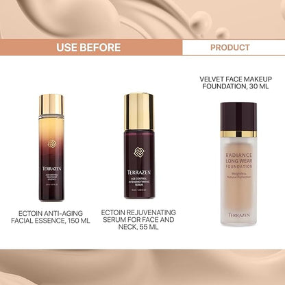 Velvet Makeup Foundation 30ml, Light Beige for Fair to Light Skin - Korean Skincare & Makeup, Long Lasting Base with Natural Matte Finish, Weightless Texture, Skin-Enhancing (Light Beige)