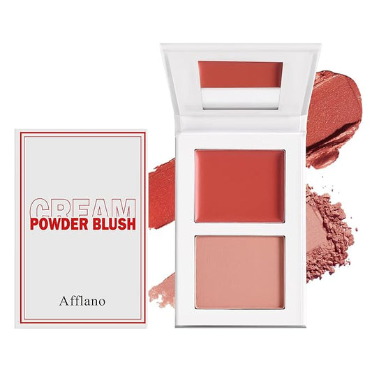 Blush For Cheeks - Cream and Powder in One Blushes Makeup Travel Size, Natural Nude Face Blusher Makeup, High Pigmented Long Lasting Face Blusher for Fair, Mature Skin #1