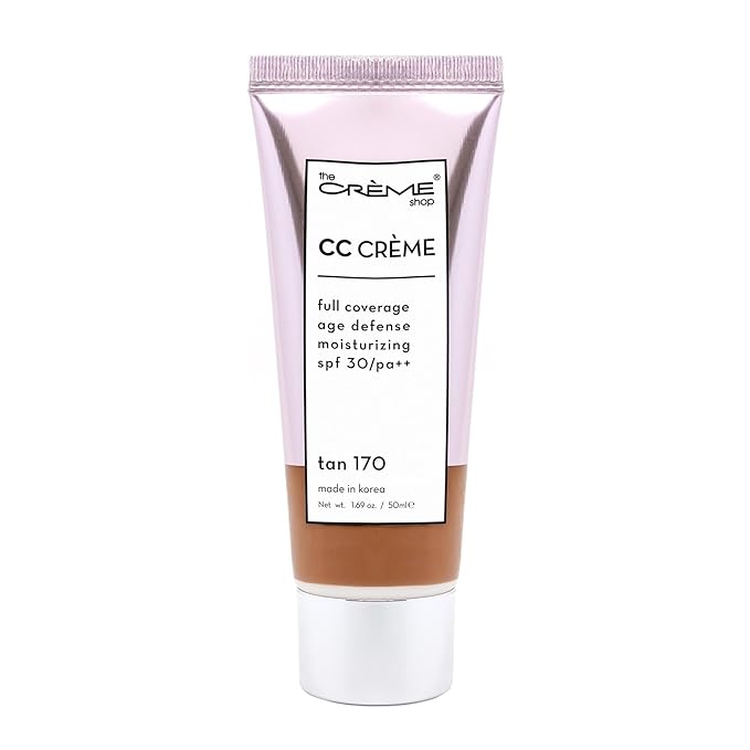 The Creme Shop Color-Adapting Makeup Infused with Kokum Butter, Grapeseed Oil, Cica, Vitamin C, and Aloe Leaf Extract - Full Coverage, Hydrating, SPF 30 - Inclusivity in Every Shade – TAN 170