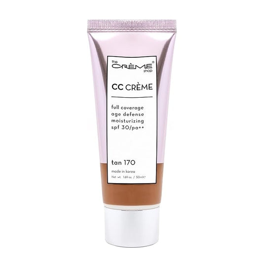 The Creme Shop Color-Adapting Makeup Infused with Kokum Butter, Grapeseed Oil, Cica, Vitamin C, and Aloe Leaf Extract - Full Coverage, Hydrating, SPF 30 - Inclusivity in Every Shade – TAN 170