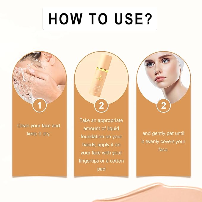 Foundation 4 in 1 - Medium Spectrum With SPF 50+, 2 Pcs Full Coverage Concealer, Hydrating Color Changing Foundation Light Spectrum, Waterproof and Sweatproof Suitable for All Skin Types