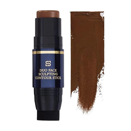 Duo Face Sculpting Contour Bronzer Stick, Dual-Use Applicator for Perfect Sculpt & Blend, Natural Finish, .32 Ounce (Cocoa Brown)