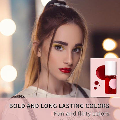 Lip Tint Stain, Lip Glosses, Moisturizing Lip Stain, Lip Tint, Skin Tint, Lip-Plumping, Non-sticky, Long Lasting Lip Makeup (Apple)