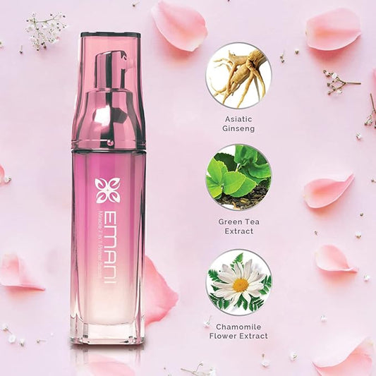 Emani Miracle 7-in-1 Primer and Serum for Face with Ginseng, Hyaluronic Acid, Silicone Free for Sensitive Skin, Pore-Minimizing, Brightening, Smoothing Makeup Base