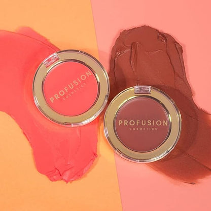 Profusion Cosmetics Cream Blush- Lightweight, Easy-Blend Creamy Texture, Soft, Natural Satin Finish Creating a Natural and Charming Makeup (Rose Petal, 1)