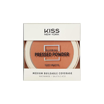Soft Matte Pressed Powder, Blurring Poreless Face Powder Makeup, Medium Coverage Setting Powder Infused with Salicylic Acid & Niacinamide, Clean Beauty (Warm Honey, 0.28 Ounce)