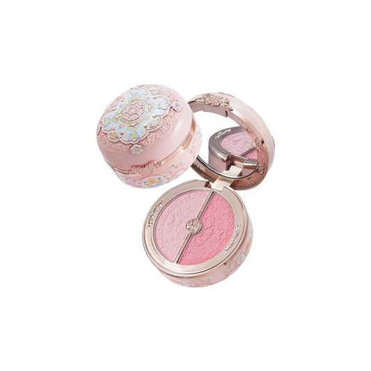 Flower Knows Butterfly Cloud Collar Rouge Box Highlighting & Blush Duo Powder 03 Pastel Lotus+Butterfly Cloud Collar Angled Powder Brush Frosty Wisteria