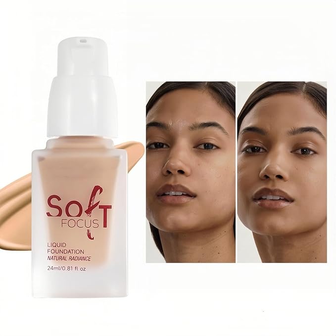 Full Coverage Foundation 10 Colors Natural Lightweight Smooth Creamy Long-lasting Longwear Matte Oil-Control Foundation (Color 06)