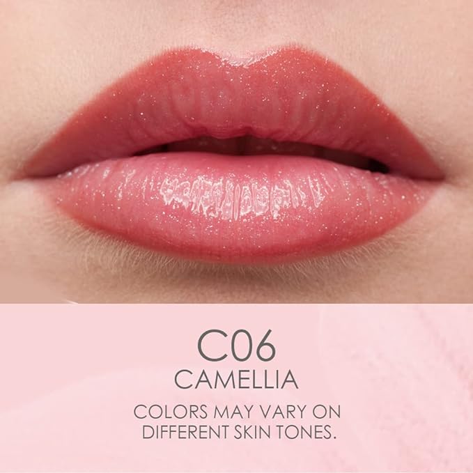 CATKIN Lip Balm Color Tinted Lip Stain Ultra Hydrating Moistrurizer Chapstick with Vitamin E Nourishing For Cracked & Dry Lips 0.12 oz C06 Camellia