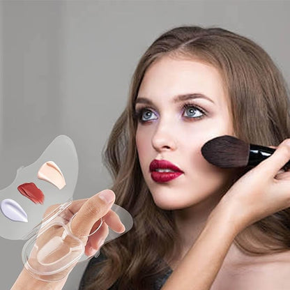Professional Makeup Mixing Palette Butterfly Foundation Palette, Acrylic Palette Art Nail Palette Pigment Transparent Makeup Palette with Spatula Makeup Nail Art Palette (Clear 1 Pack)