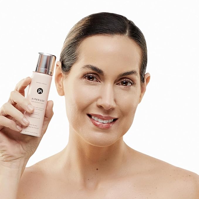 Jerome Alexander MagicMinerals AirBrush Foundation, Spray Makeup with Skincare Active Ingredients, Ultra-Light, Buildable, Full Coverage Formula (Bright Medium)