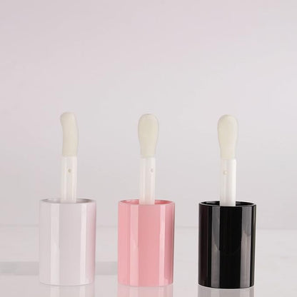 COSIDEA 14pcs Empty 6ml big doe foot wand Chunky lip gloss tubes for DIY lipgloss,Pink round lipgloss containers tubes with thick wand (Pink)