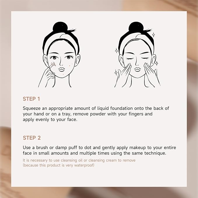 Liquid Foundation Makeup Medium Coverage, Lightweight Flawless Finish Foundation, Improves Uneven Skin Tone, Nude 1.26 Fl Oz,1#