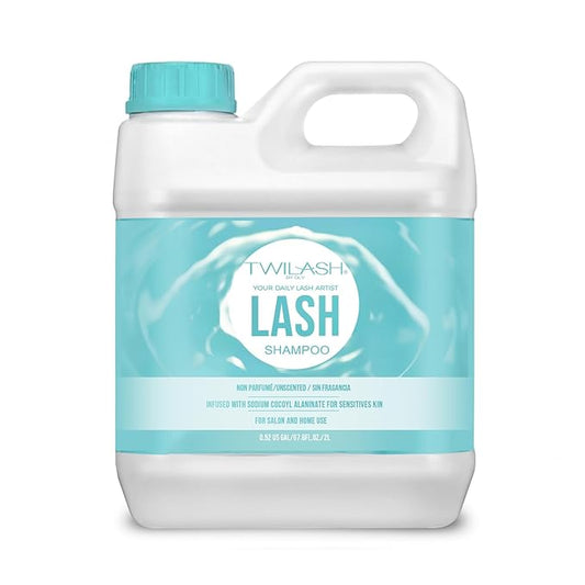 Lash Shampoo Bulk Upgraded Formula, Eyelash Cleanser for Extensions 2 Liters, Safe Makeup Remover, Non-irritating or Burning Eyelid Foaming Cleanser for Professional Salon and Home Use