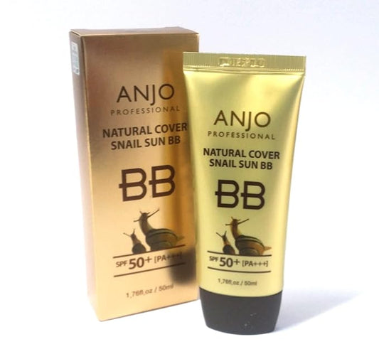 [ANJO] Natural Cover Snail Sun BB Cream SPF 50+PA+++ 50ml X 1EA / Makeup Base/Snail Mucus/Korean Cosmetics