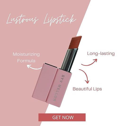 Lustrous Lipstick for women High Impact Lip Color, Moisturising Creamy Formula Long Lasting Instant Shine, Waterproof Hydrating Lipstick for Glowing Lips Elegant & Bold Lip Makeup, Static