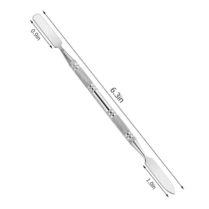 5Pcs Makeup Spatula tool metal Set Professional Beauty Stainless Steel Cosmetics Mixer Long Metal Spatula Depotting Mixing Tool (#2)
