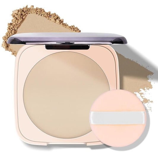 KYDA Natural Tone Matte Setting Powder, Pressed Face Powder, Even Complexion Setting Powder, Lightweight, Oil-Control Mattifying, 0.65 Oz. Large Capacity Packaging, All Skin